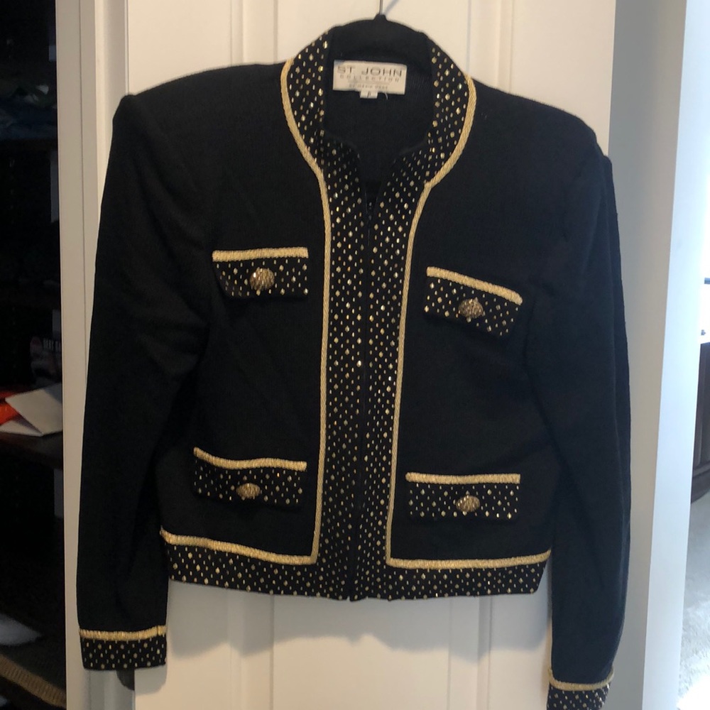 ST. JOHN KNIT  CROPPED JACKET